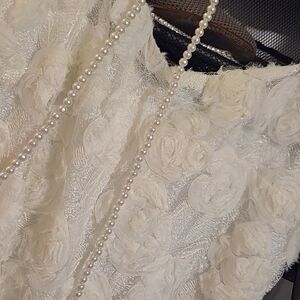 Chic Cream Floral Midi Dress